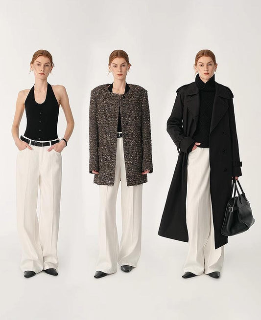 Customized Cotton Fabric Skin-Friendly Washed Drape Versatile Wide-Leg Jeans