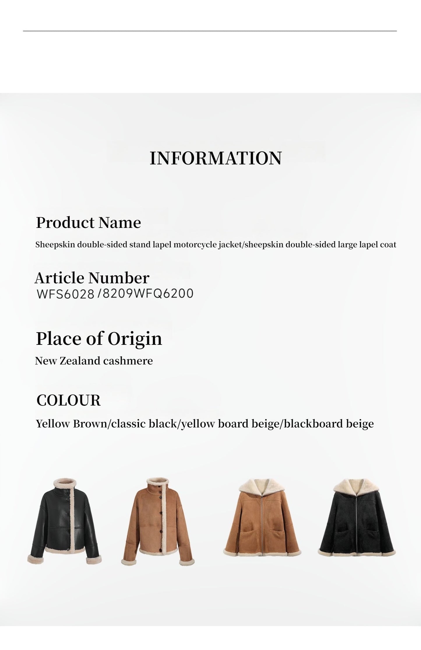 Fireladyfur Reversible Motorcycle Jacket – Wool & Suede Shearling