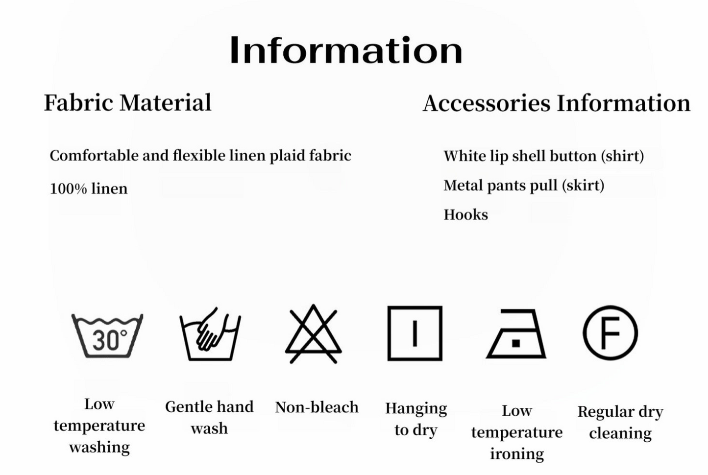 Plaid Sketch Vintage Linen Two-Piece Set – Retro Check Shirt & Skirt