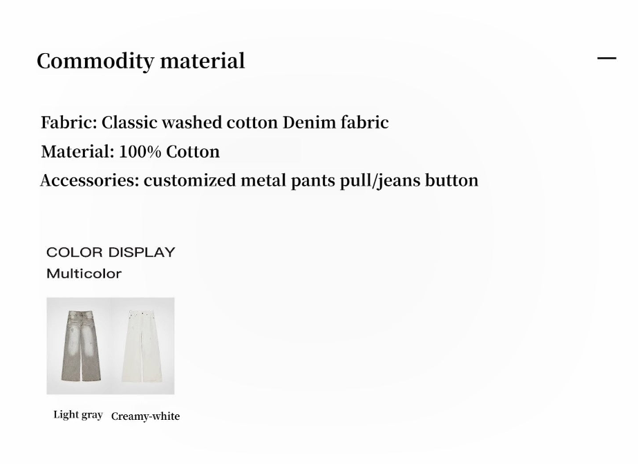 Heavy-Wash Light Gray Wide-Leg Jeans – Vintage Comfort & Style