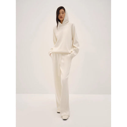 Winter Morning Sunshine Knit Pants – Wool Blend Slim Straight Fit