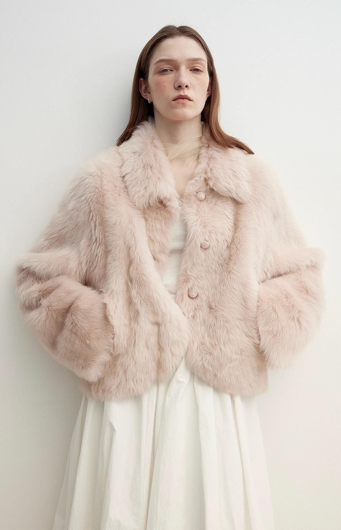 Pink Tuscan Sheepskin Short Jacket – Urban Chic Elegance
