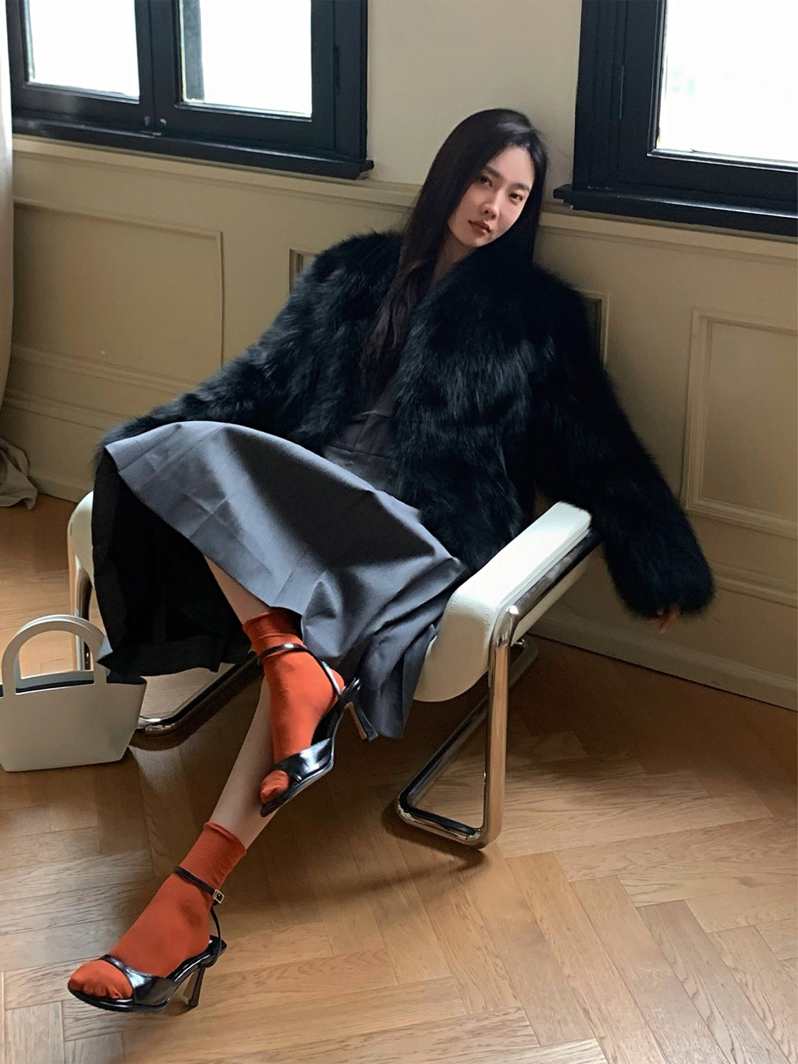 Fireladyfur Women's Finland Saga Fox Fur Fashion Cardigan