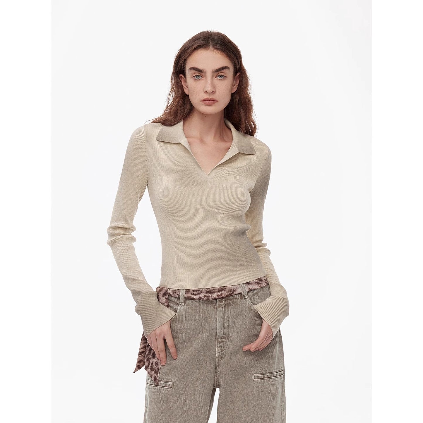 Sfumato Merino Wool Polo Sweater