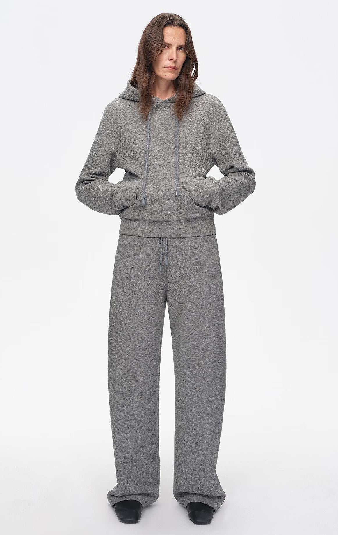 Casual Life Textured Cotton Hoodie