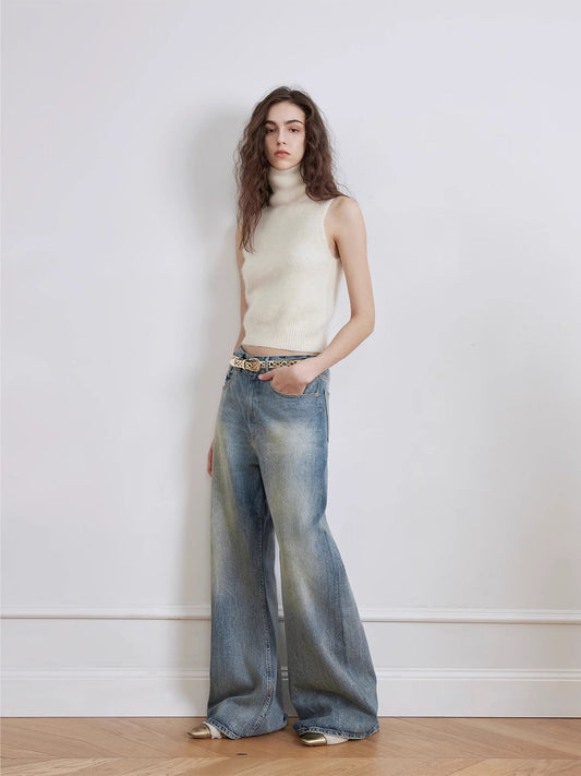 Wide-Leg High-Waist Cotton Pants – Relaxed Street Chic