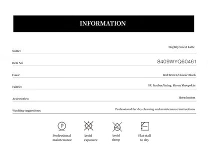 Furry Lapel Casual Straight Shorn Shearling Jacket