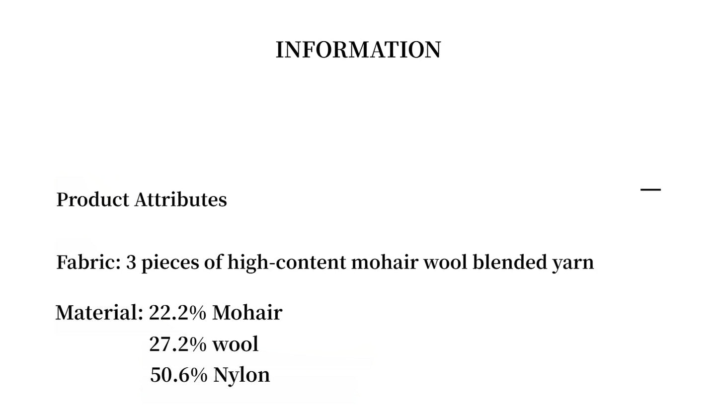 Vintage Mohair Wool Zipper Cardigan