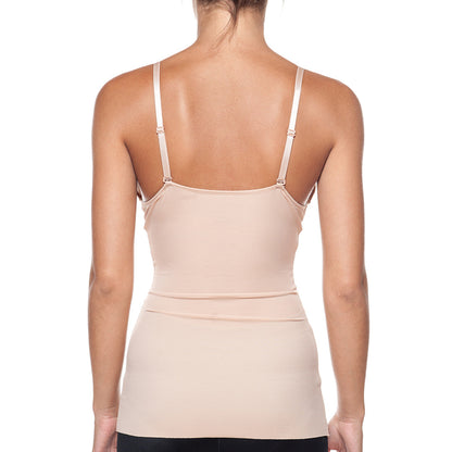 Smooth & Silky Slimming Top With Lace – Nude Elegance