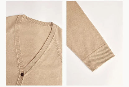 Australian Merino Wool V-Neck Cardigan