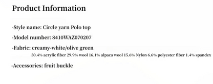 Alpaca Bouclé Polo Sweater – Quiet Luxury Warmth