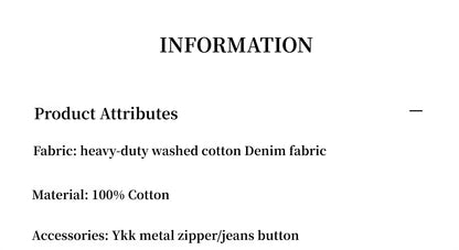 Slim and Durable Mid-Rise Curved Knife Cotton Washed Jeans