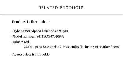 Albaca Alpaca Brushed Round Neck Cardigan