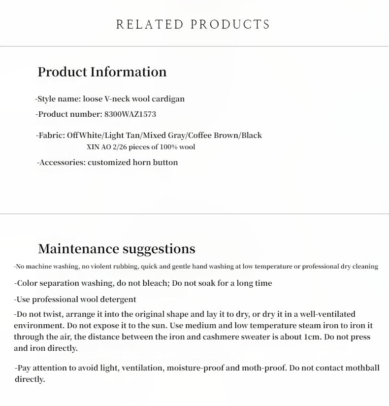 Australian Merino Wool V-Neck Cardigan