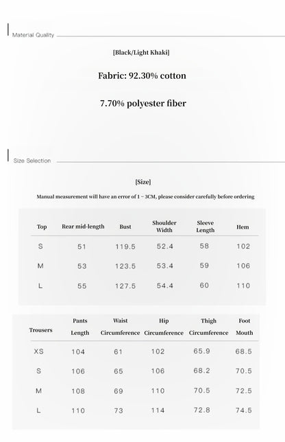 Autumn Winter Sports Set – Minimalist Hooded Sweatshirt & Straight-Leg Pants