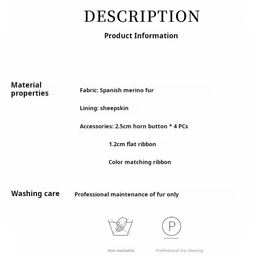 Fireladyfur Women's Lamb Wool Striped Jacket