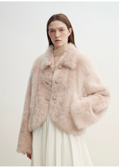 Pink Tuscan Sheepskin Short Jacket – Urban Chic Elegance