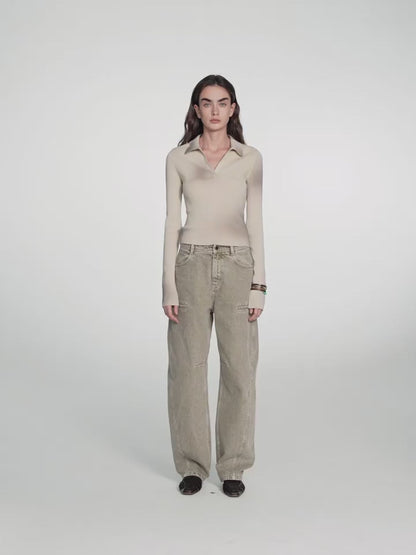 Sfumato Merino Wool Polo Sweater