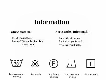 Weiss Love Letter Linen Scimitar Pants