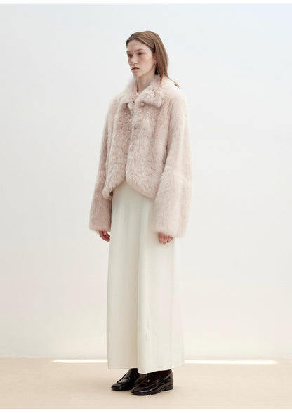 Pink Tuscan Sheepskin Short Jacket – Urban Chic Elegance