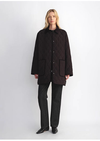 Splicing Lapel 90 White Goose Down Barn Jacket Down Jacket Women