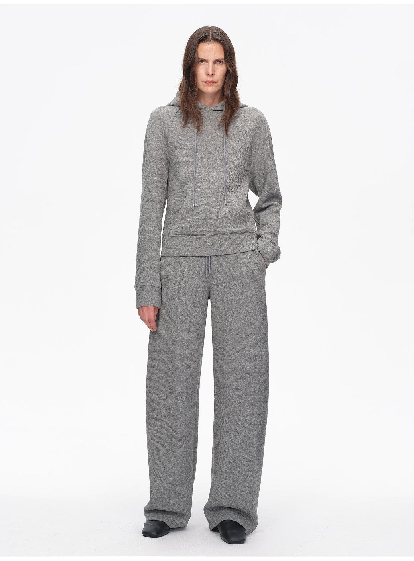 Casual Life Textured Cotton Hoodie