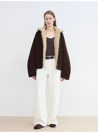 Detachable Shearling Collar Down Parka – Casual Chic Winter Warmth