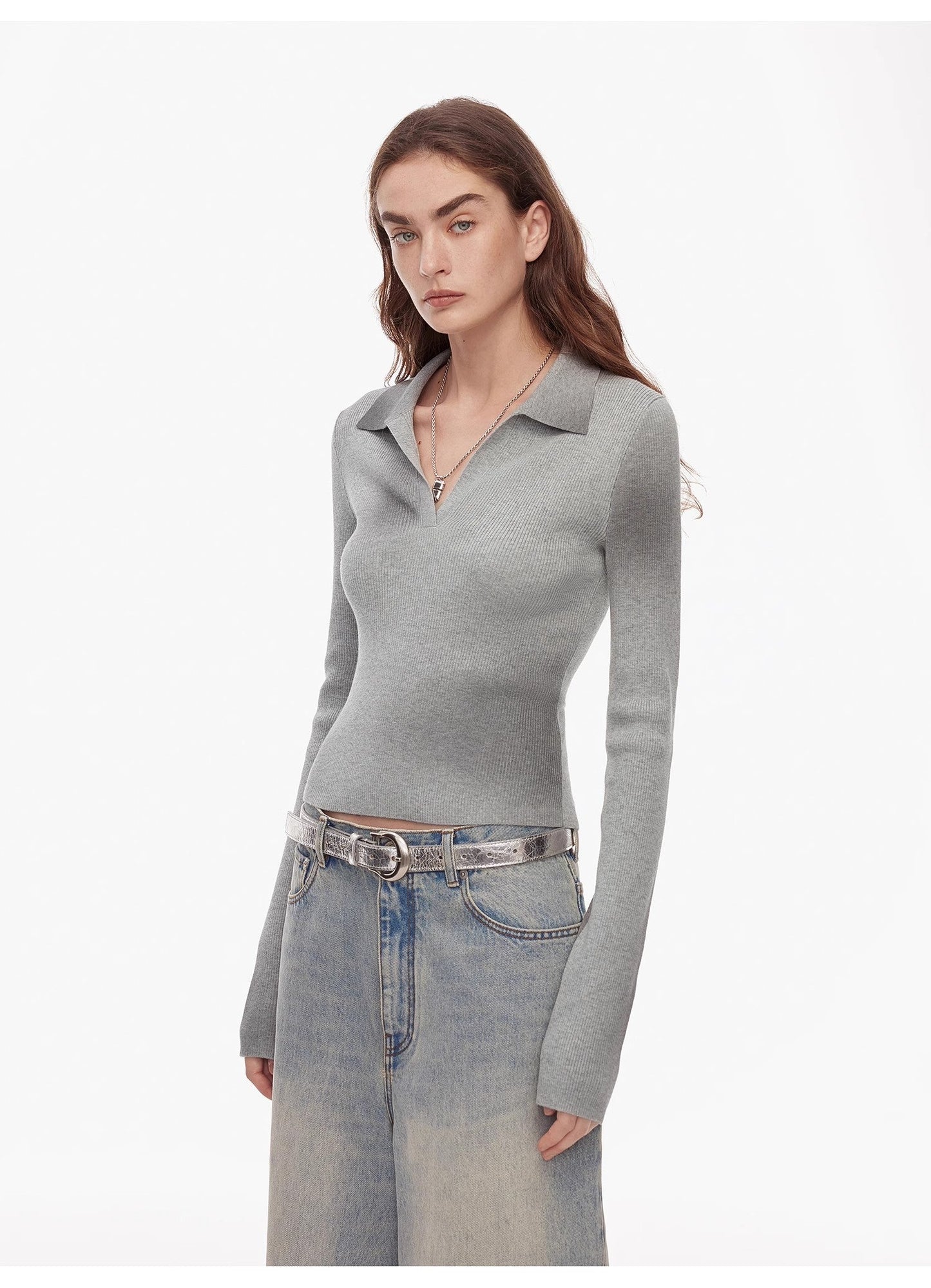 Sfumato Merino Wool Polo Sweater