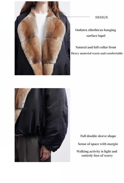 Fireladyfur Women's Short Parka Jacket