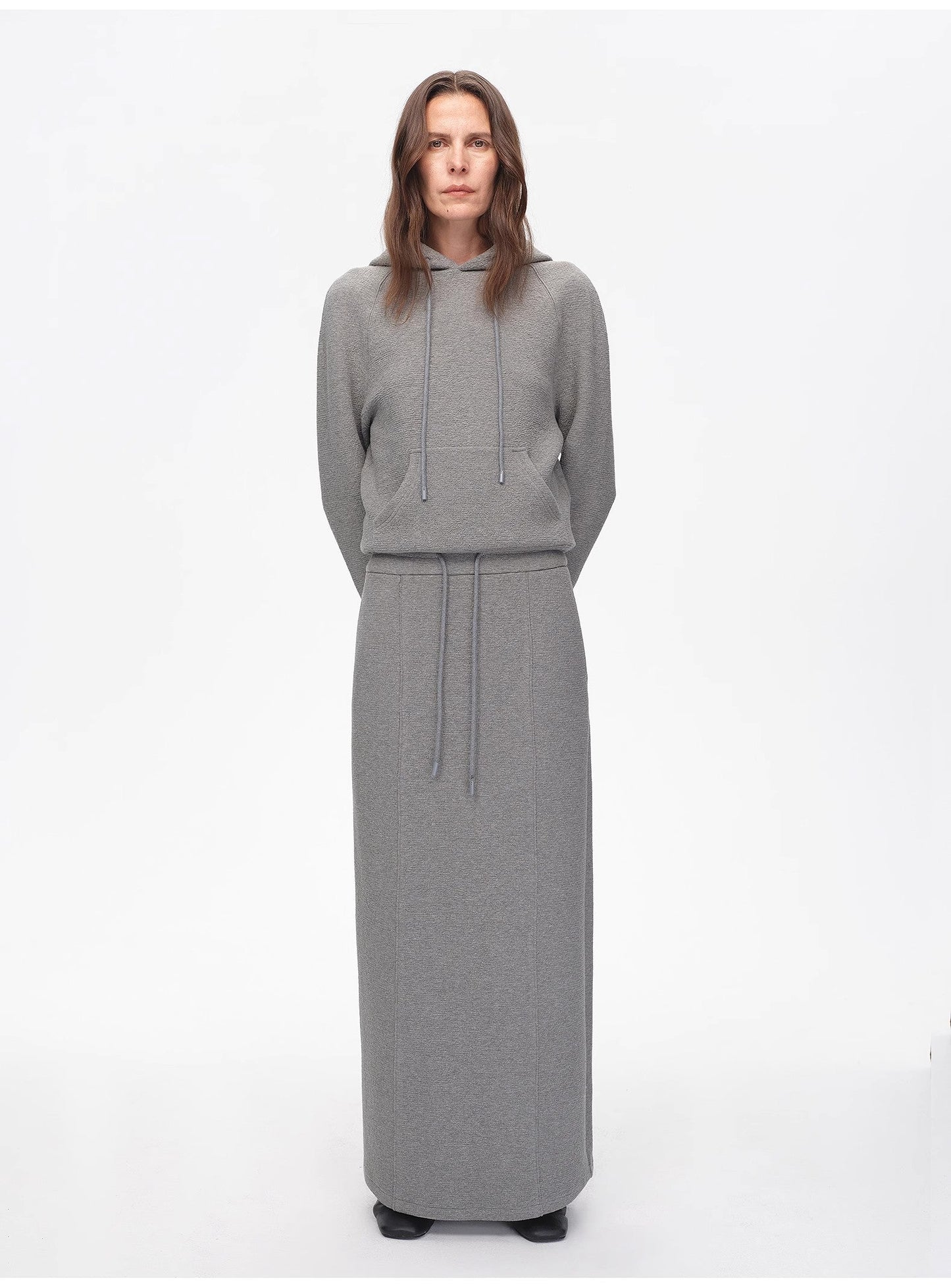 Casual Life Textured Cotton Hoodie