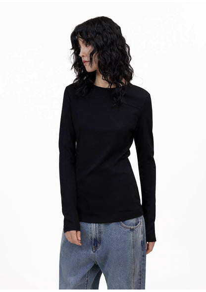 Deconstructed Slim-Fit Long Sleeve T-Shirt