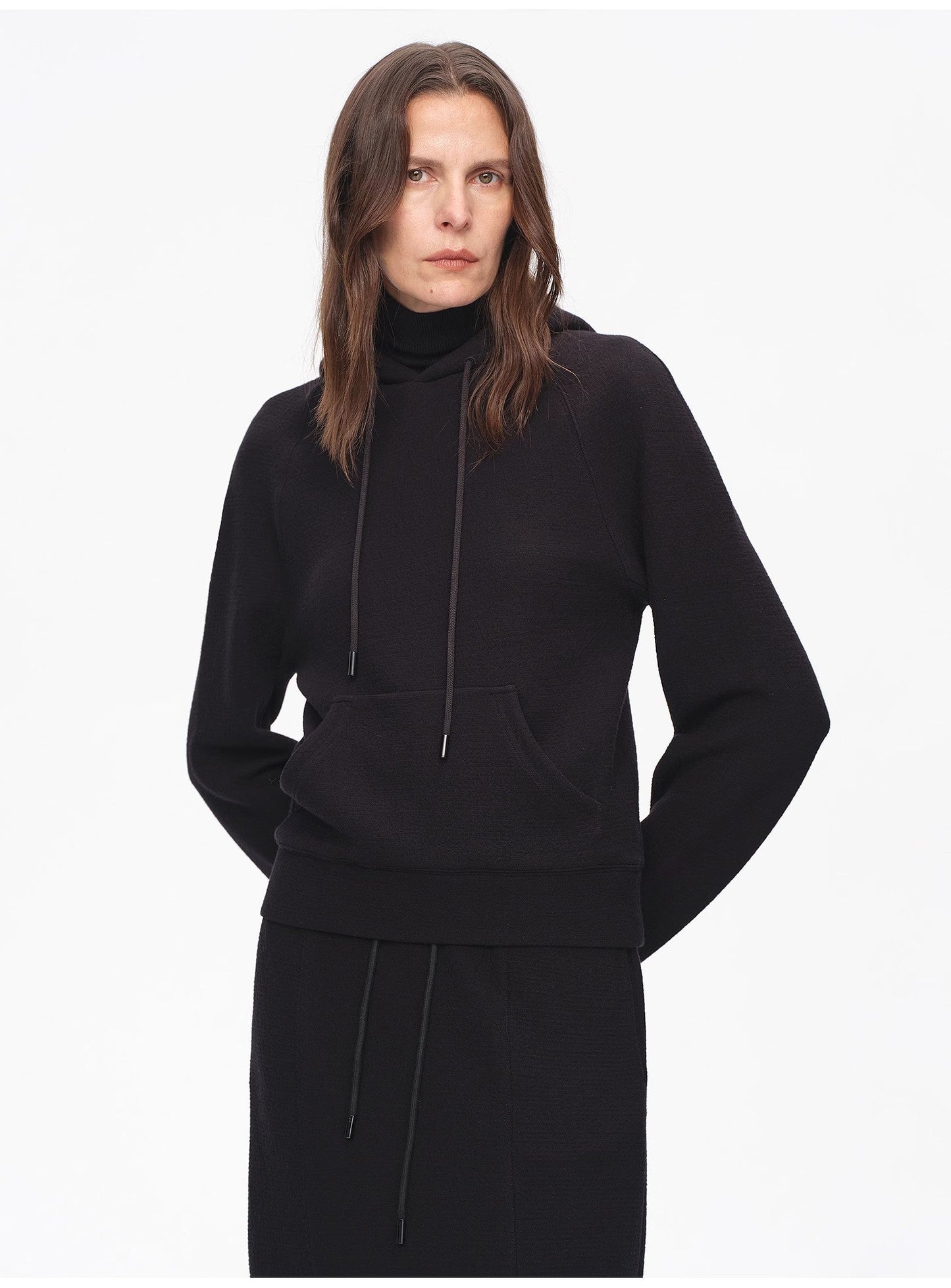 Casual Life Textured Cotton Hoodie