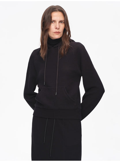 Casual Life Textured Cotton Hoodie