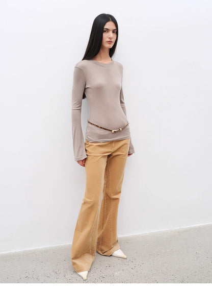 Road to Extraordinary Retro Corduroy Flared Trousers