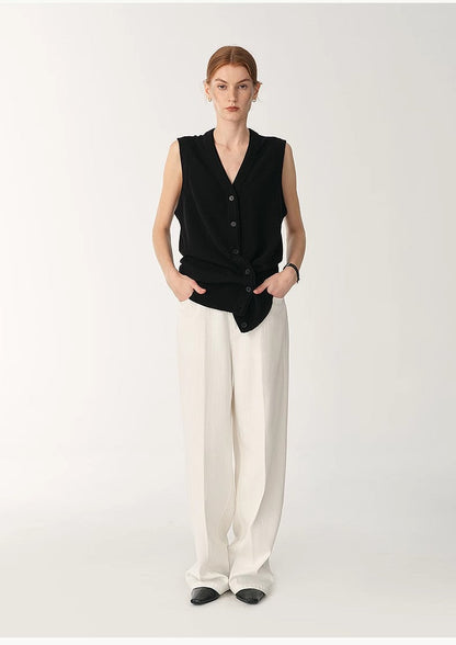 Customized Cotton Fabric Skin-Friendly Washed Drape Versatile Wide-Leg Jeans