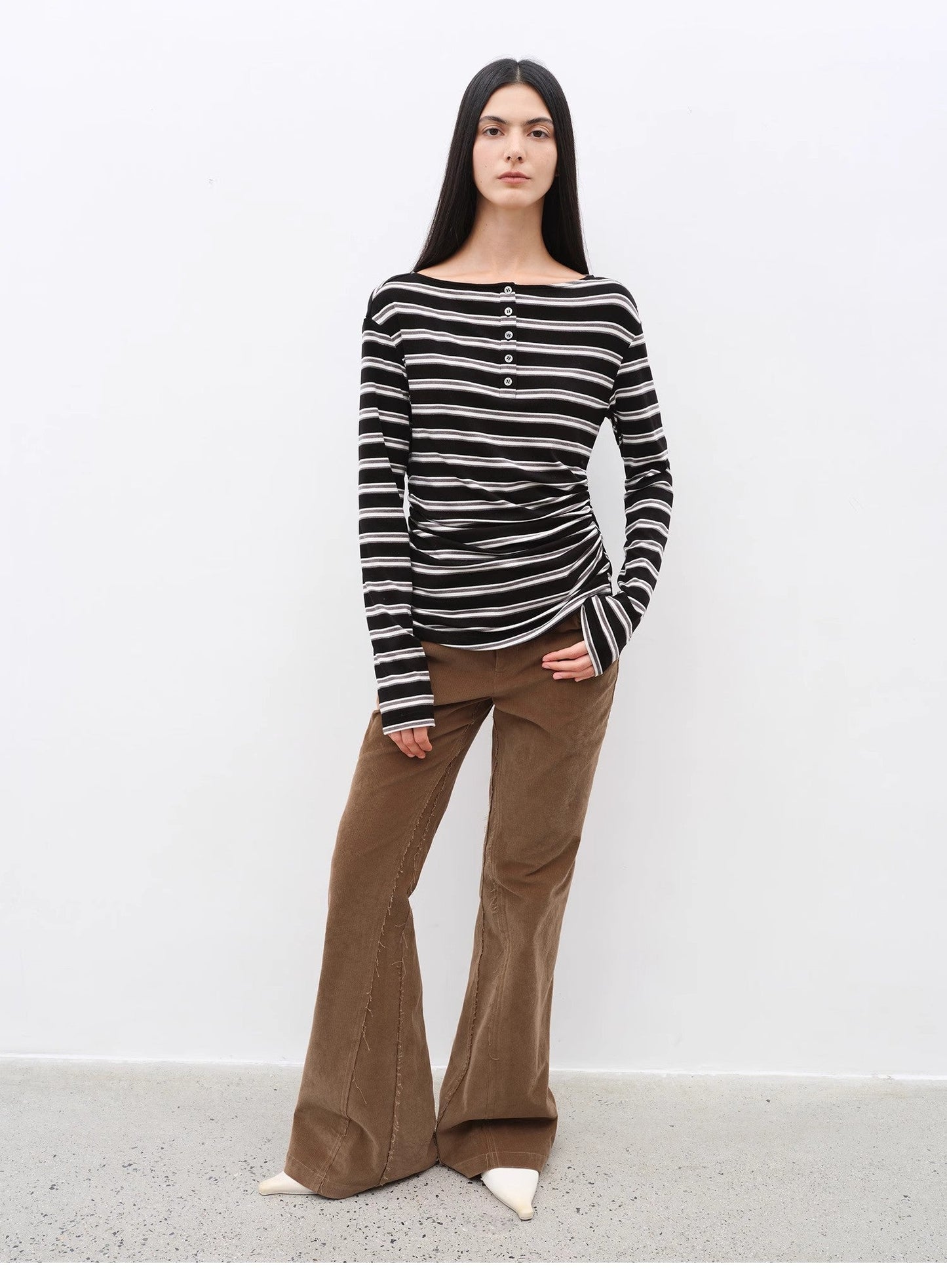 Road to Extraordinary Retro Corduroy Flared Trousers