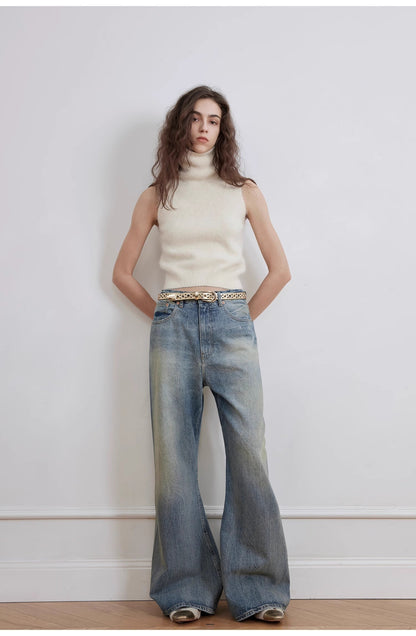 Wide-Leg High-Waist Cotton Pants – Relaxed Street Chic
