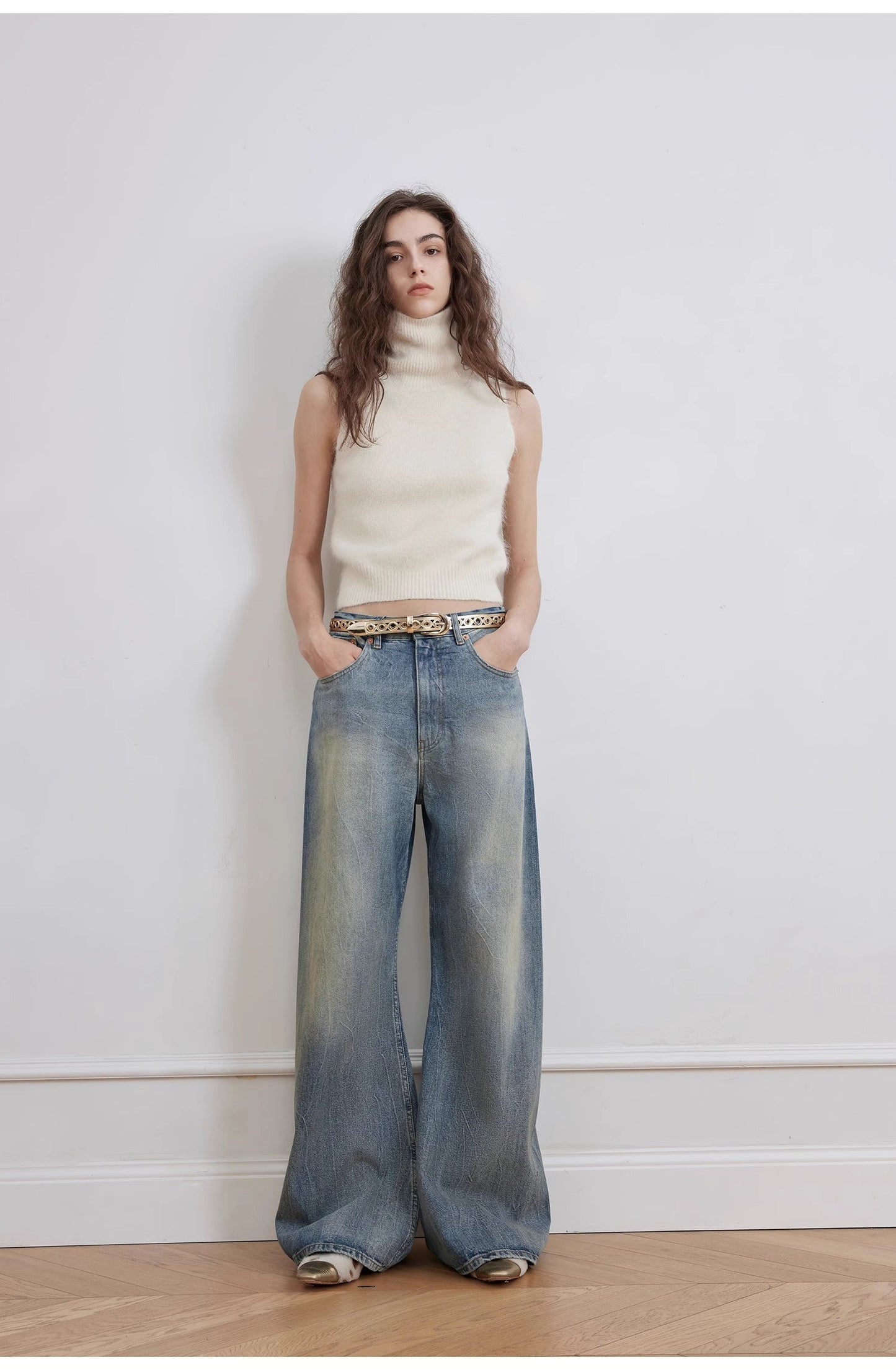 Wide-Leg High-Waist Cotton Pants – Relaxed Street Chic