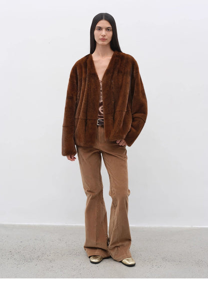 Road to Extraordinary Retro Corduroy Flared Trousers