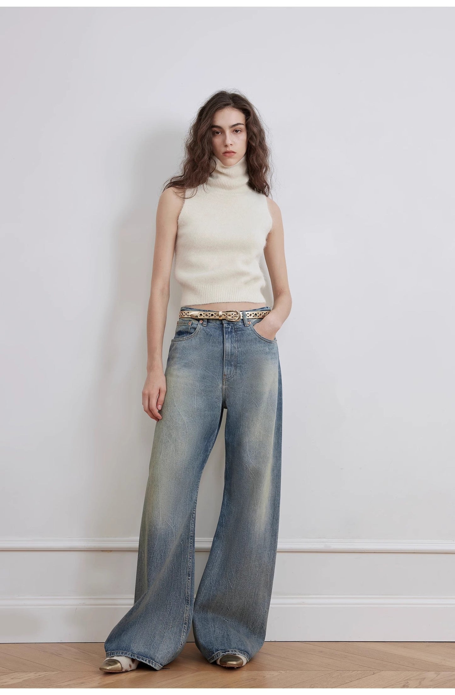 Wide-Leg High-Waist Cotton Pants – Relaxed Street Chic
