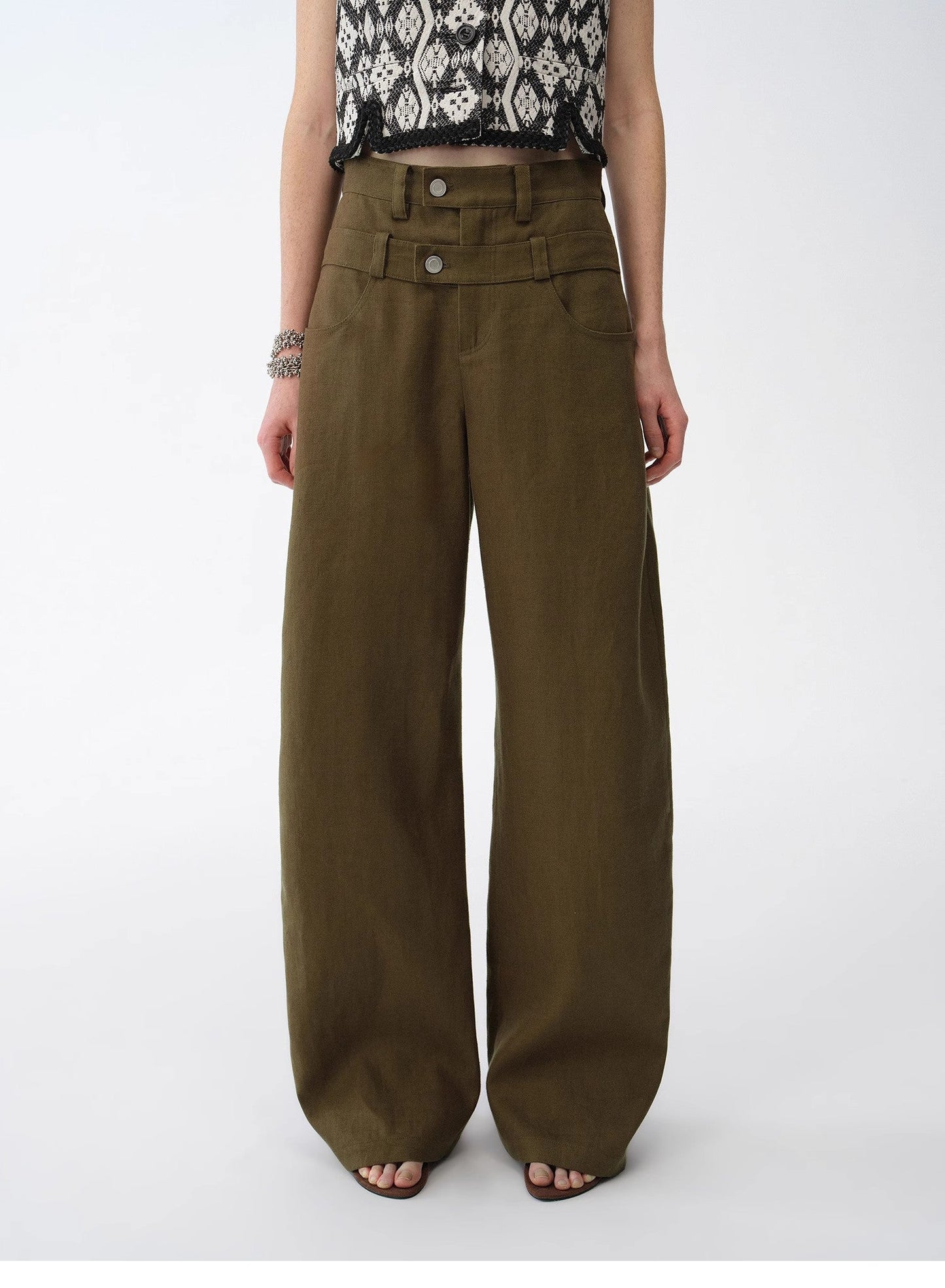 Weiss Love Letter Linen Scimitar Pants