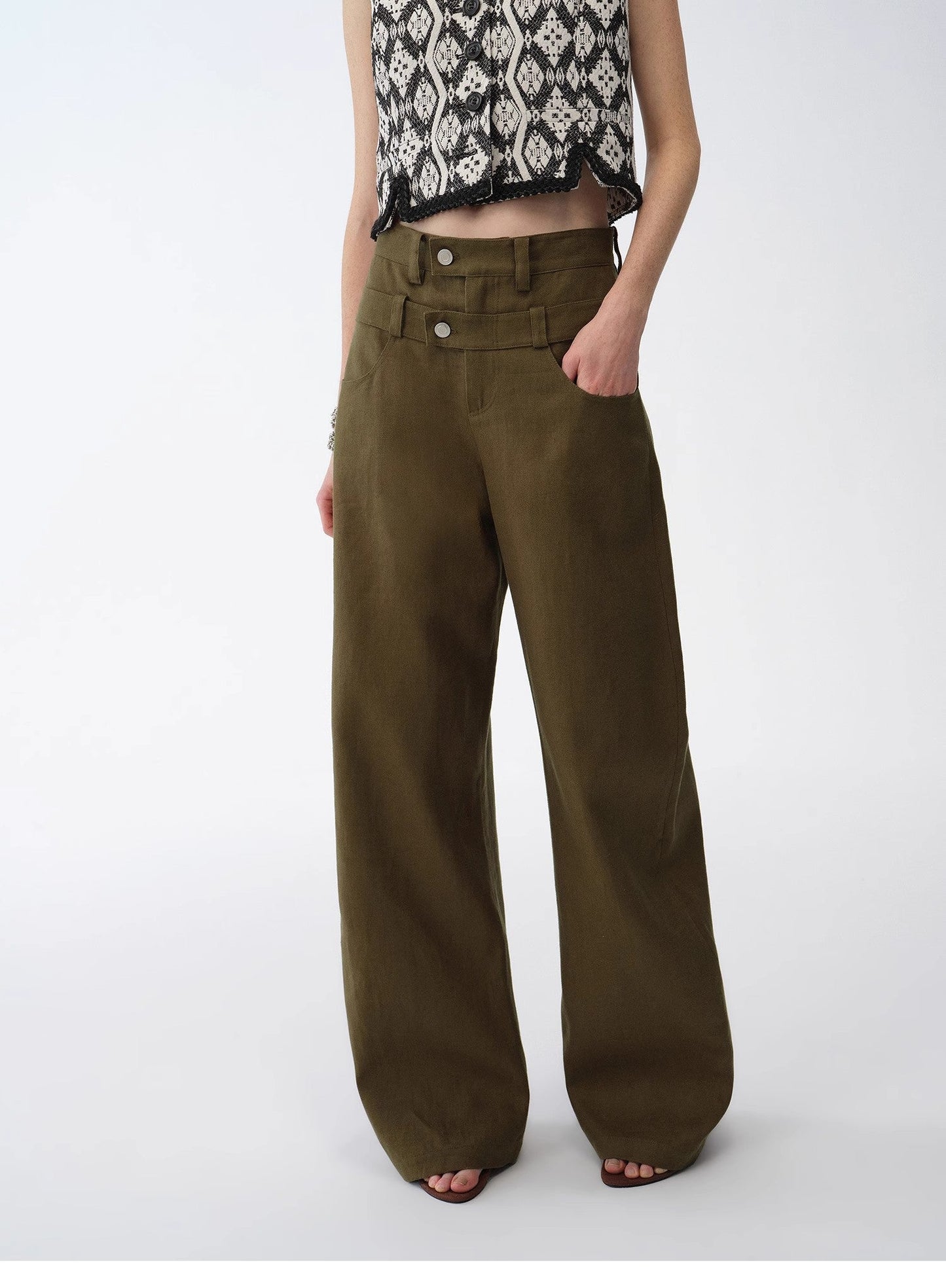 Weiss Love Letter Linen Scimitar Pants