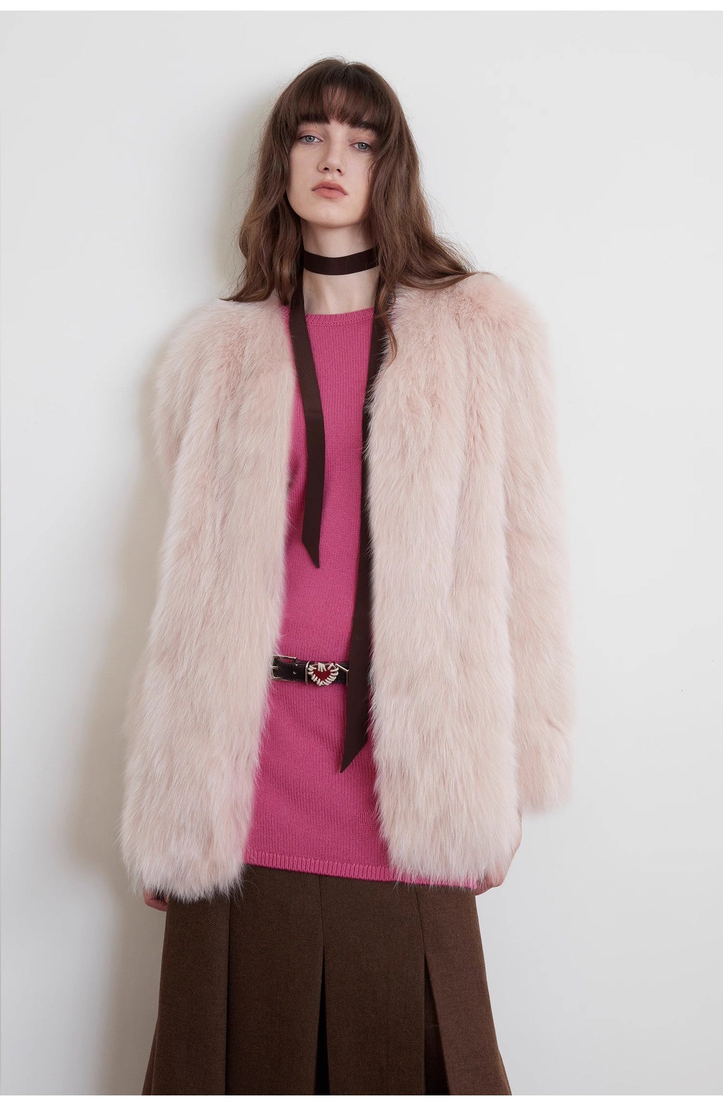 Merino Wool Waist-Slimming Trumpet Sleeve Sweater