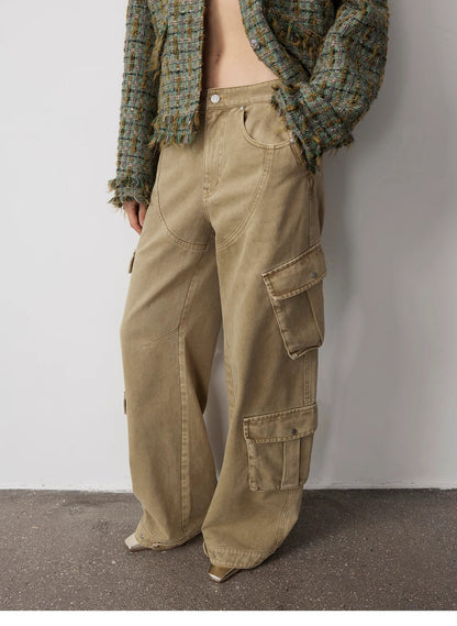 Nostalgic Wasteland Distressed Jeans – Urban Heavy-Wash Denim