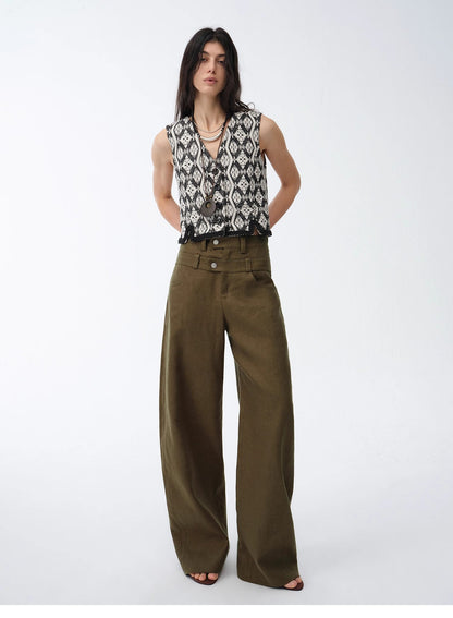 Weiss Love Letter Linen Scimitar Pants
