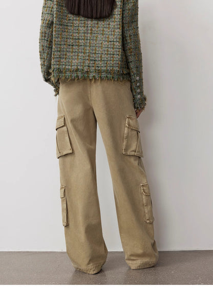 Nostalgic Wasteland Distressed Jeans – Urban Heavy-Wash Denim