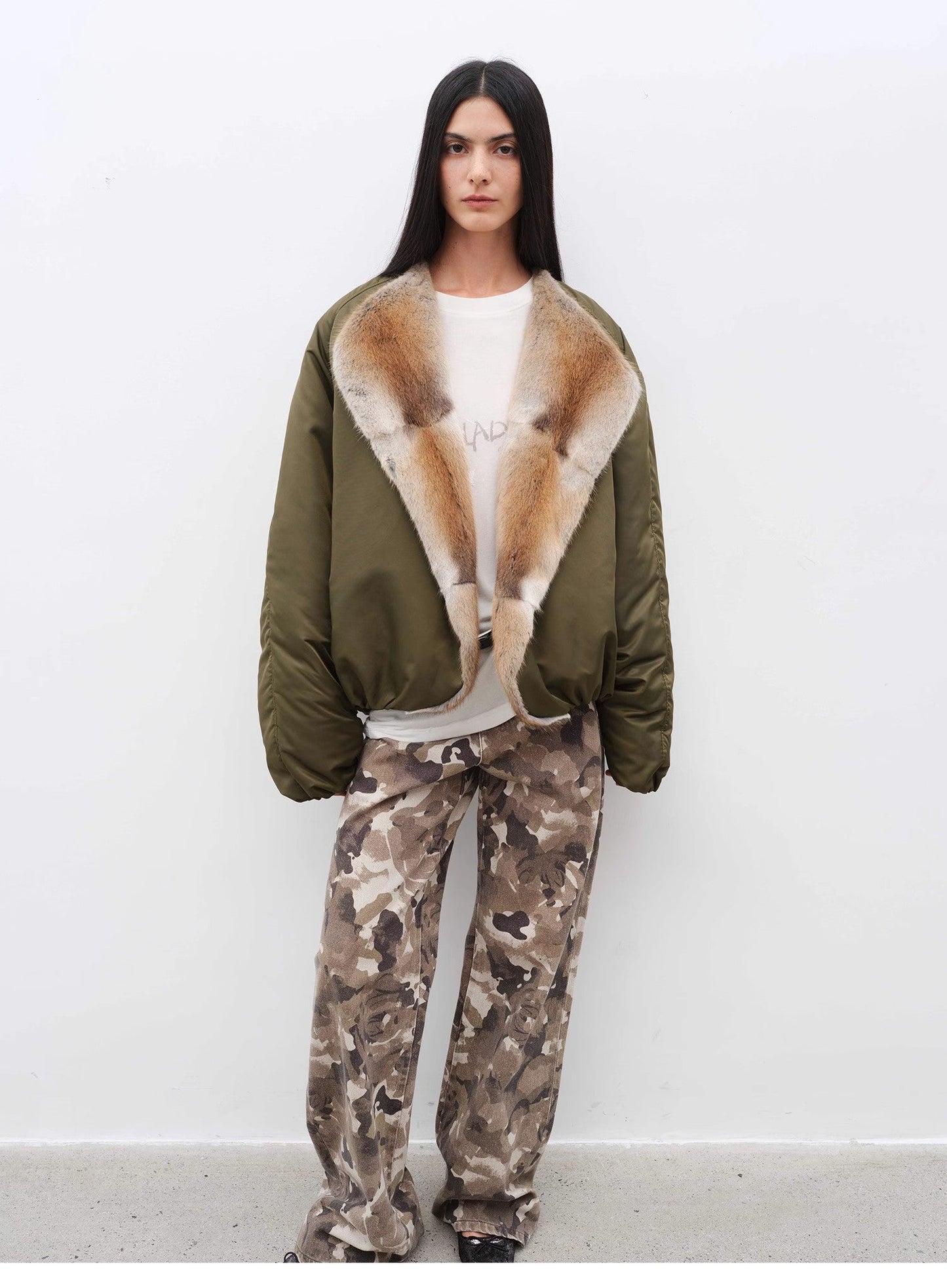 Fireladyfur Women's Short Parka Jacket