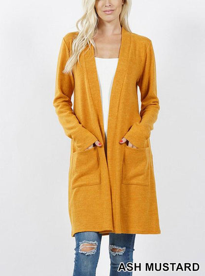 Brushed Pocket Cardigan – Cozy Everyday Layering