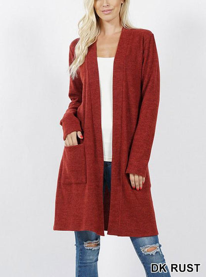 Brushed Pocket Cardigan – Cozy Everyday Layering