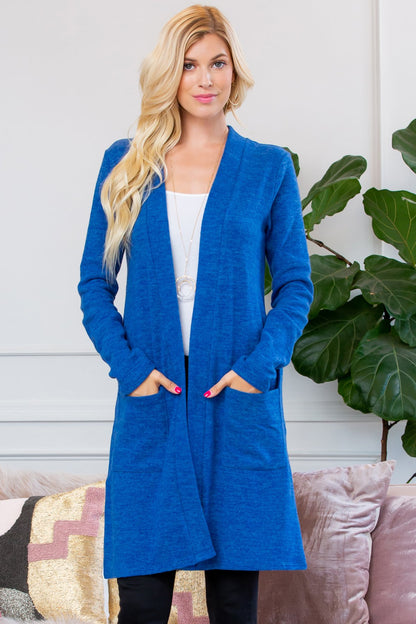 Brushed Pocket Cardigan – Cozy Everyday Layering